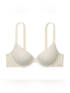 Victoria's Secret/Pink Cotton Logo T-Shirt Bra, Natural Heather